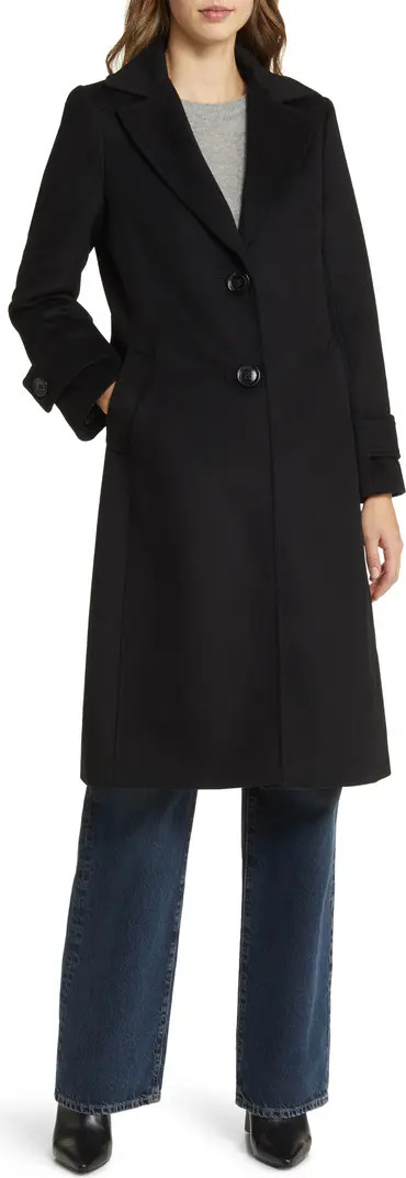 Notch Collar Longline Wool Blend Coat | Nordstrom