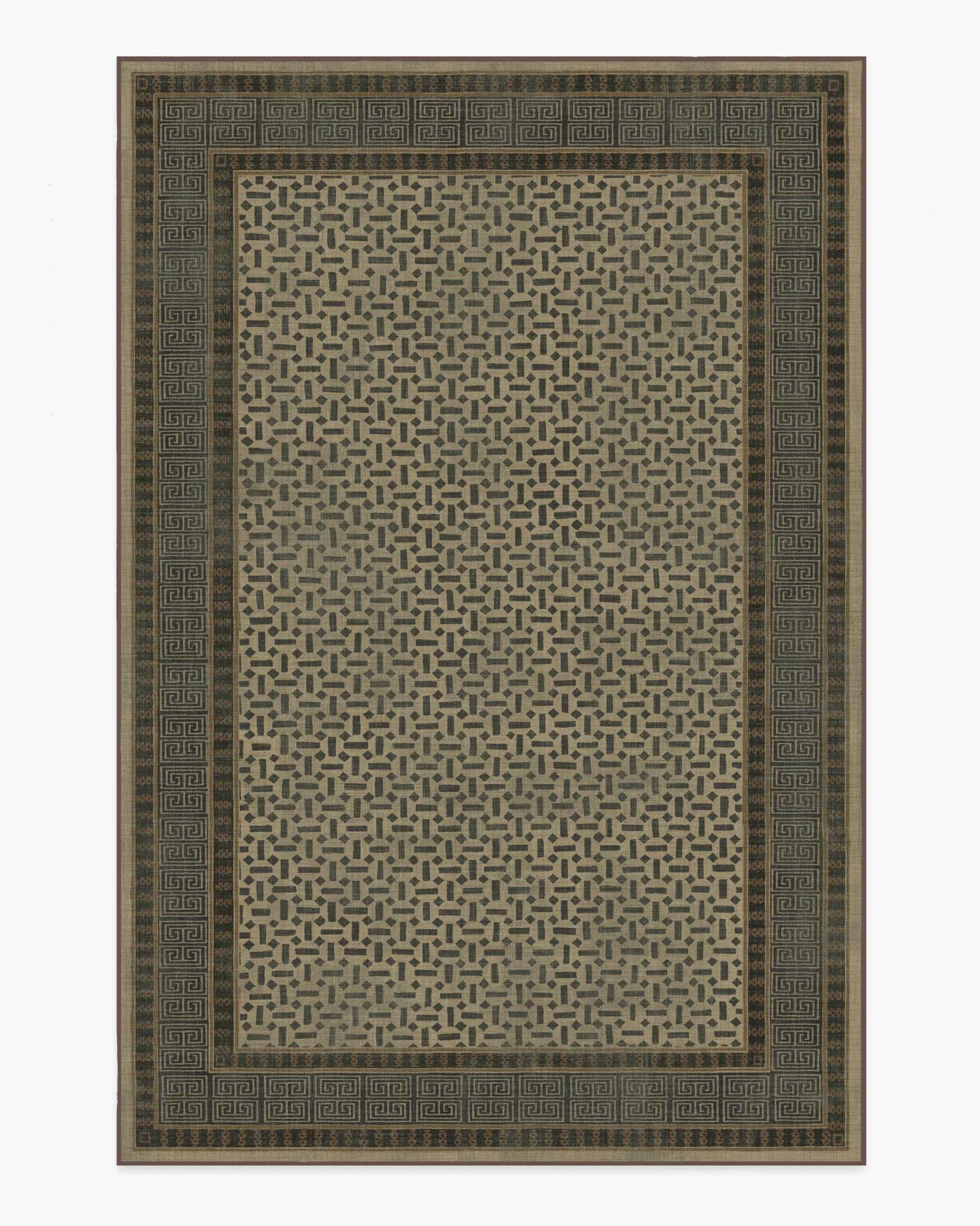 Kairos Charcoal & Tan Rug | Ruggable
