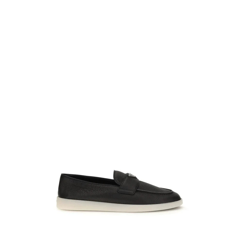 Prada Calf Leather Loafer — Black - EU 38.5 | US 5.5 | Italist Inc.