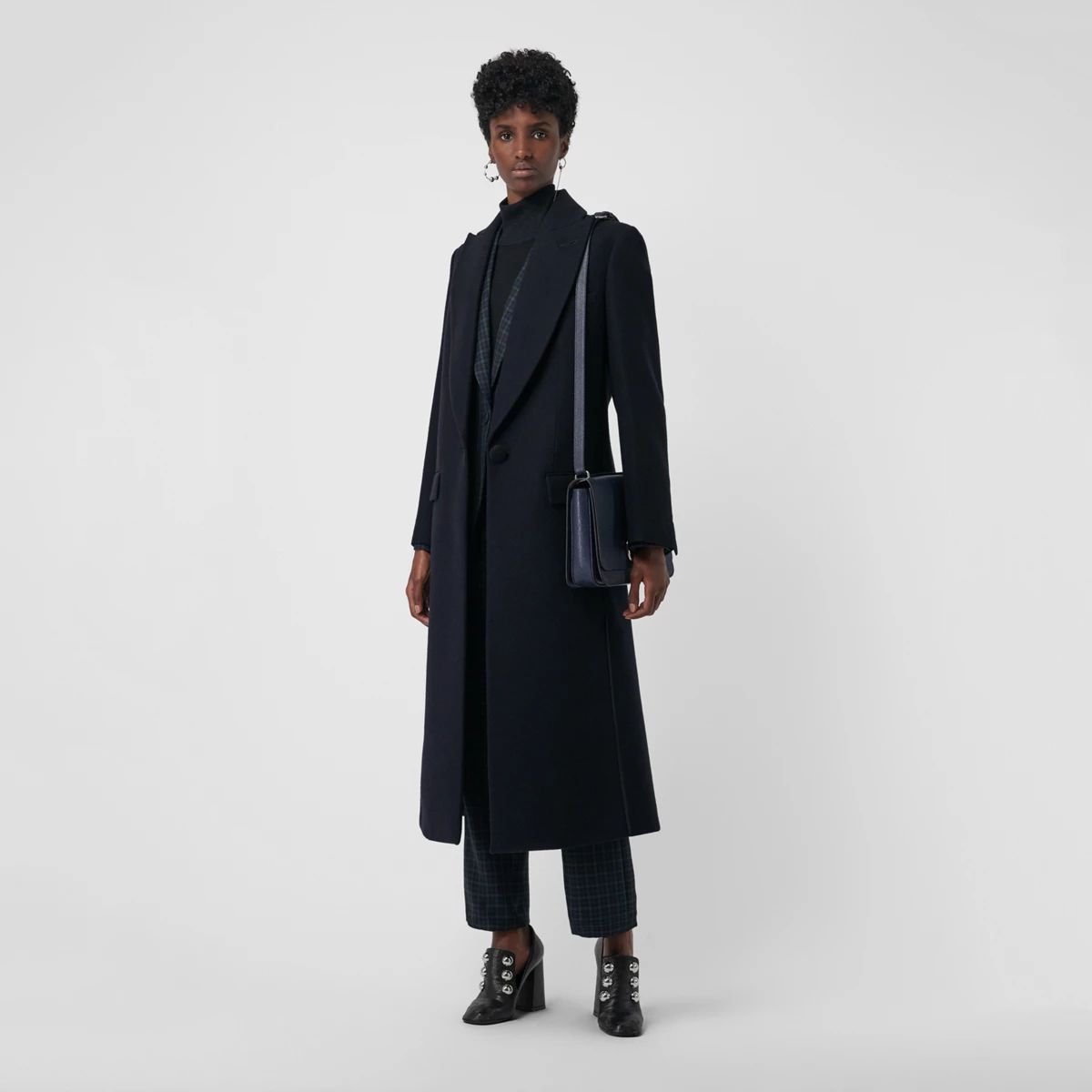 Burberry Cashmere Tailored Coat, Size: 00, Navy | Burberry (US)
