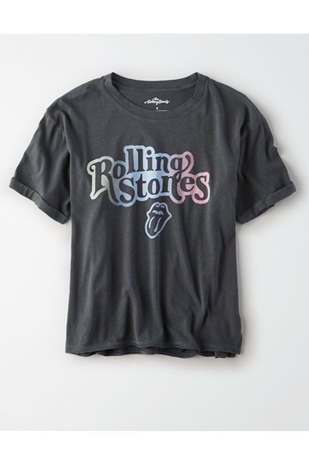 AE Rainbow Rolling Stones Graphic T-Shirt | American Eagle Outfitters (US & CA)