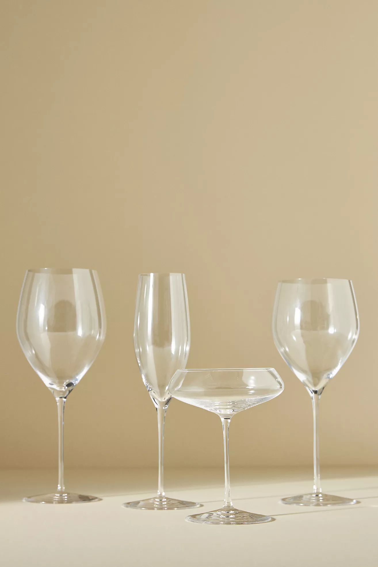 Neo Handcrafted Crystal Coupe Glasses, Set of 4 | Anthropologie (US)