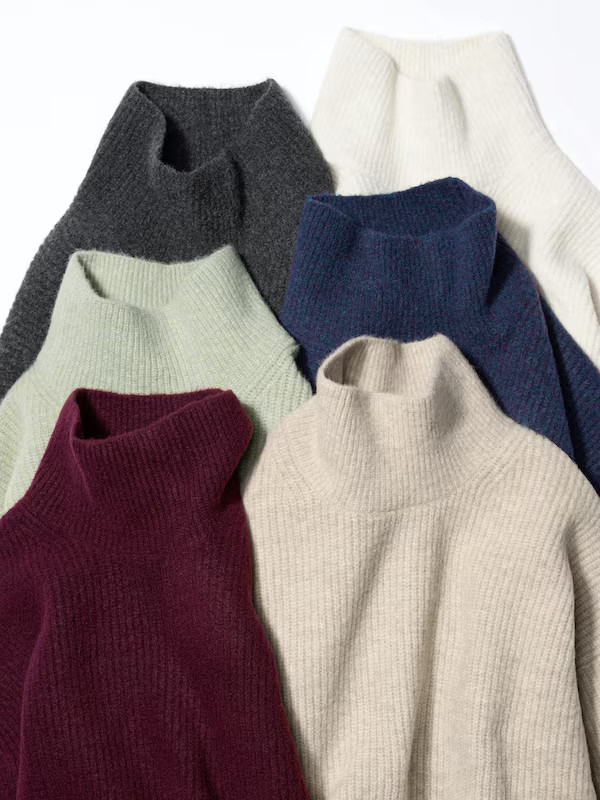 Soufflé Yarn High Neck Jumper | UNIQLO (UK)