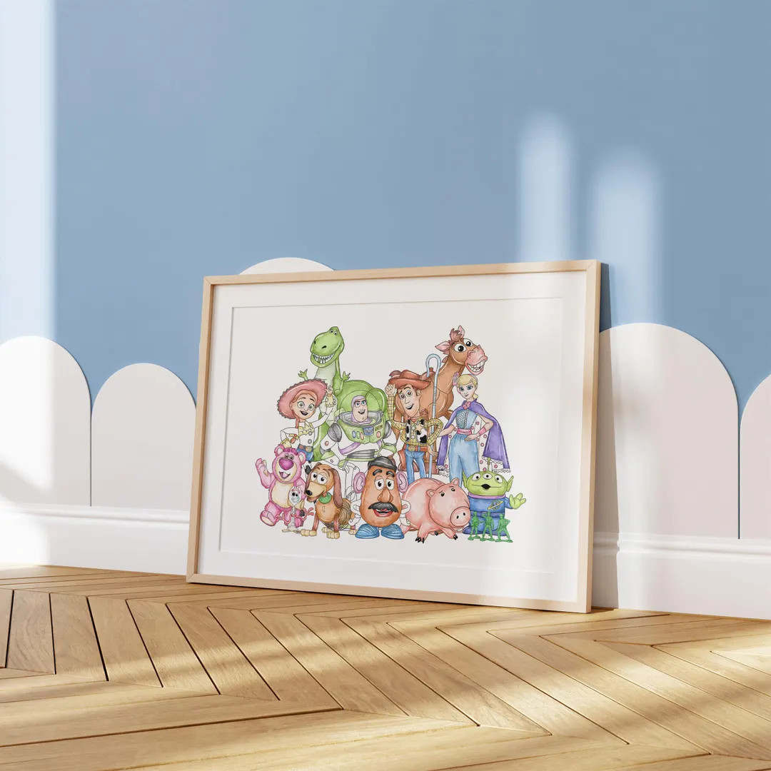 Toy Group Wall Art Print, Landscape Nursery Décor, Printed or Framed | Etsy (US)
