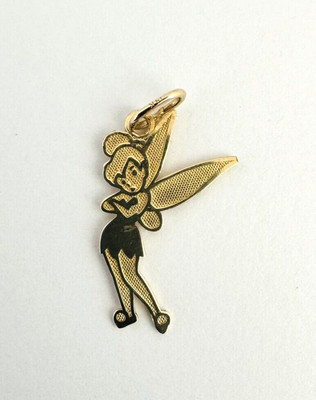 14K Solid Yellow Gold Walt Disney Tinkerbell Charm Pendant .54 Grams  | eBay | eBay US