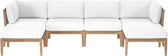 Modway Clearwater Sectional, Gray White | Amazon (US)