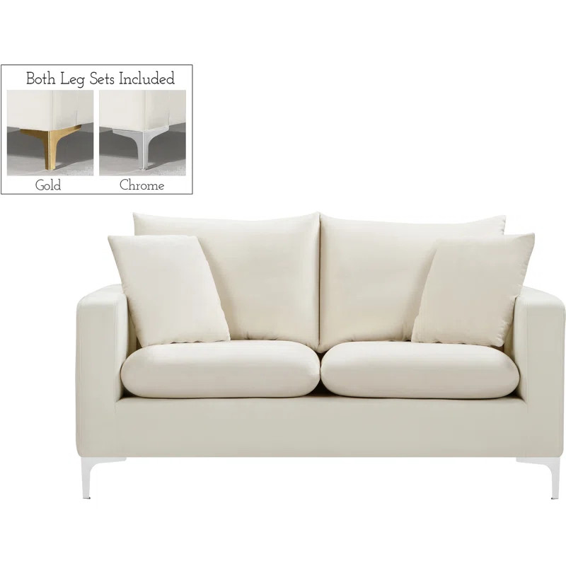 Shumpert 58'' Velvet Square Arm Loveseat | Wayfair North America