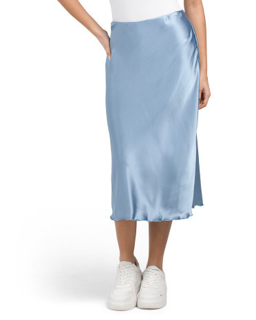 Made In Usa Satin Midi Skirt | TJ Maxx