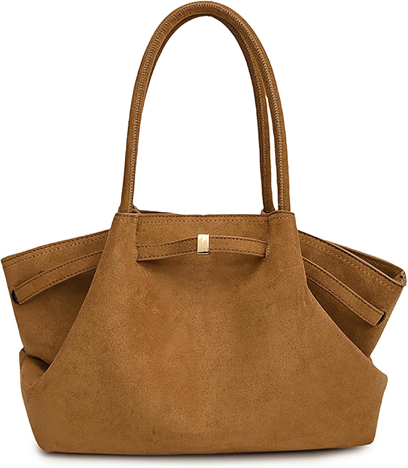 Makukke Faux Suede Tote Bag for Women, Hobo Handbag Women Vintage Shoulder Bag Purse for Work Office Travel | Amazon (US)