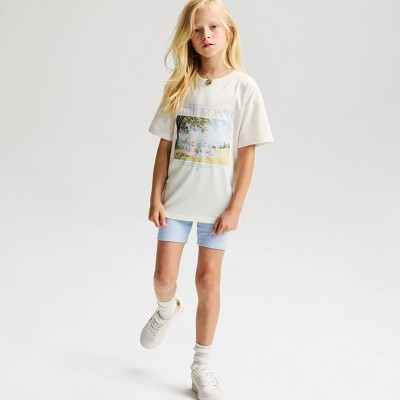 Girls' Short Sleeve 100% Cotton 'Little Women' Oversized Graphic T-Shirt - Cat & Jack™ Cream L Plus | Target
