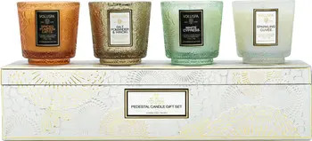 Voluspa Japonica Holiday 4-Piece Mini Pedestal Candle Set | Nordstrom | Nordstrom