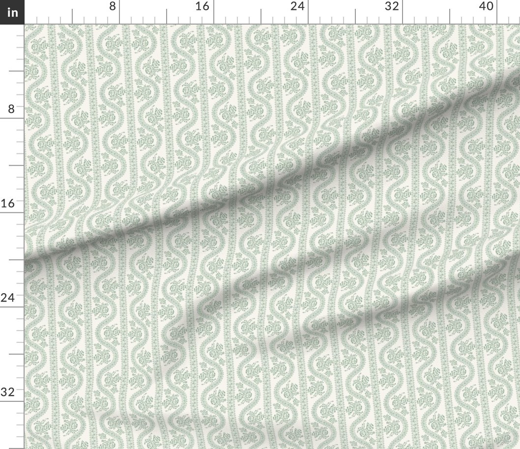Fabric in Abigail Serpentine Bright Green | Spoonflower