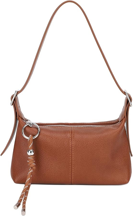 Premium Vegan Leather Small Crossbody Purse for Women Trendy Hobo Bags with Dual Adjustable Strap... | Amazon (US)