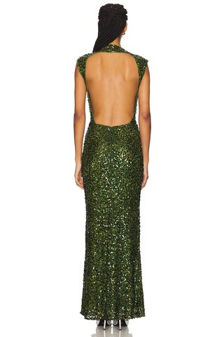 Emma Maxi Dress in Dark Olive | Revolve Clothing (Global)
