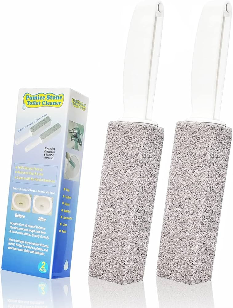 4TH Pumice Stone for Toilet Bowl Cleaning,Scouring Stick with Handle,Powerfully Away Limescale St... | Amazon (US)