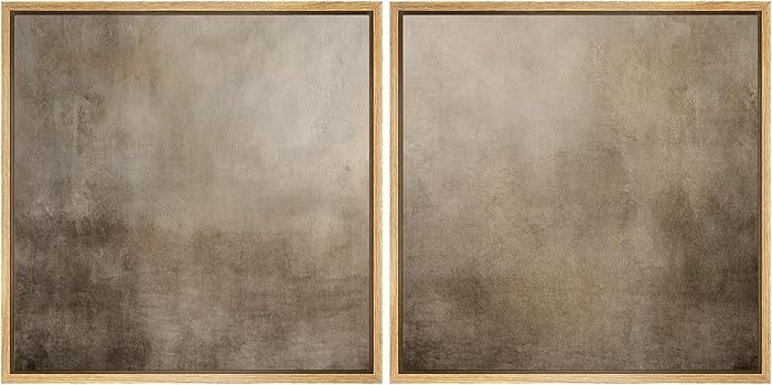 SIGNFORD Framed Canvas Print Wall Art Set Neutral Abstract Minimalist Earthy Tones Illustrations ... | Amazon (US)