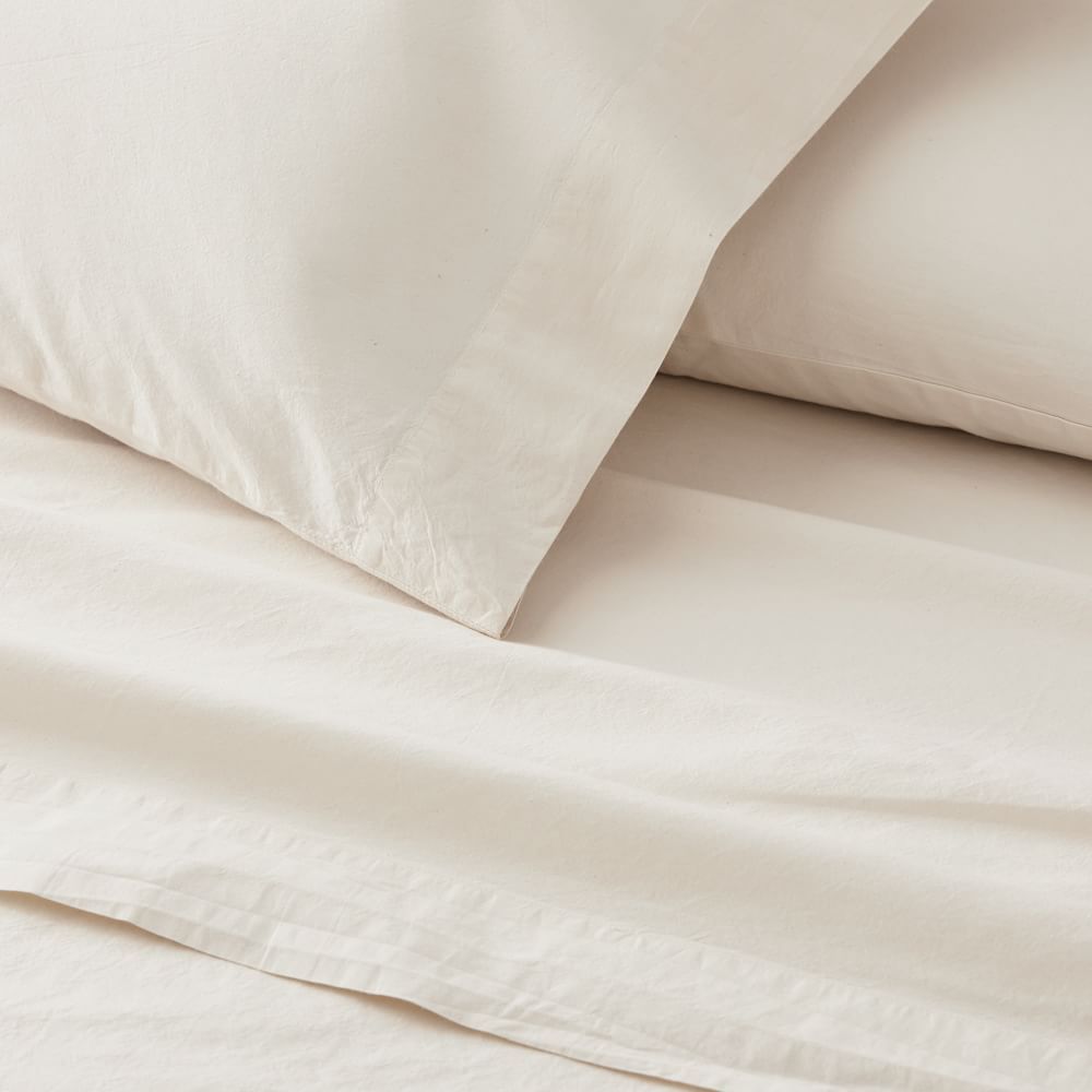 Organic Washed Cotton Percale Sheet Set & Pillowcases | West Elm (US)