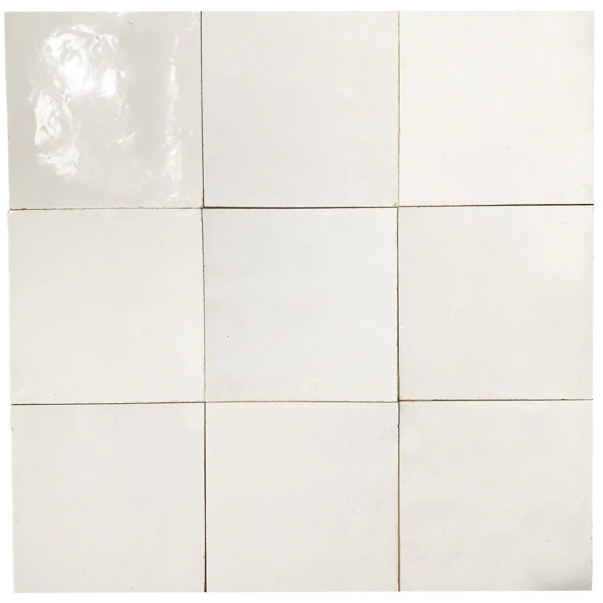 Contemporary Zellige Panels, 12"x12"x1/2", Square White | Bed Bath & Beyond