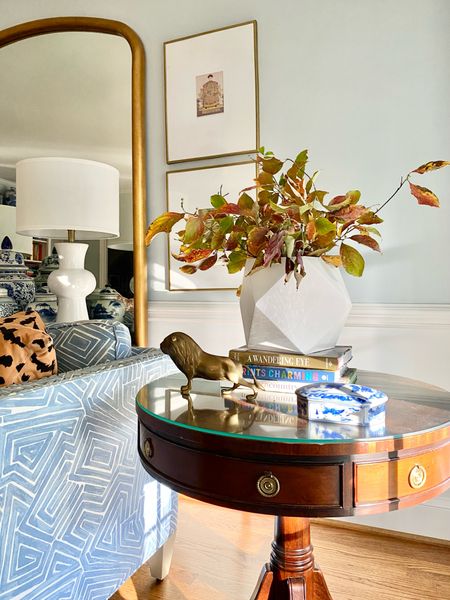 Fall, living room, decor, gold, leaner mirror, white, geometric, planter, white lamps

#LTKhome #LTKSeasonal