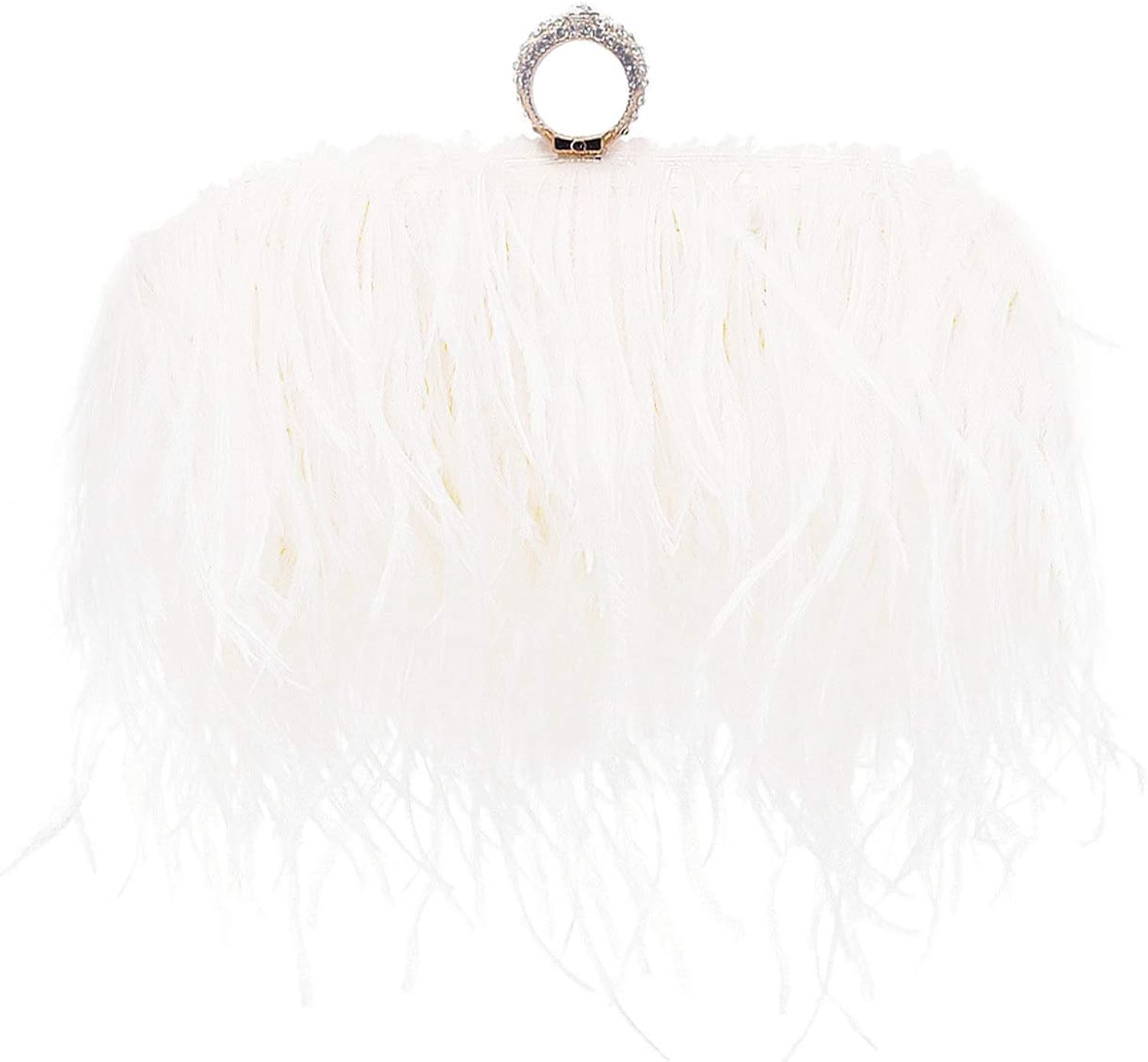 Miuco Women Feather Clutch Purse Shoulder Crossbody Bag Evening Handbags | Amazon (US)