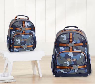 Mackenzie Blue Gray Camo Glow-in-the-Dark Backpacks | Pottery Barn Kids | Pottery Barn Kids