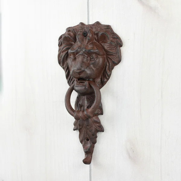 Cast Iron Lion Head Front Door Knocker | Wayfair North America