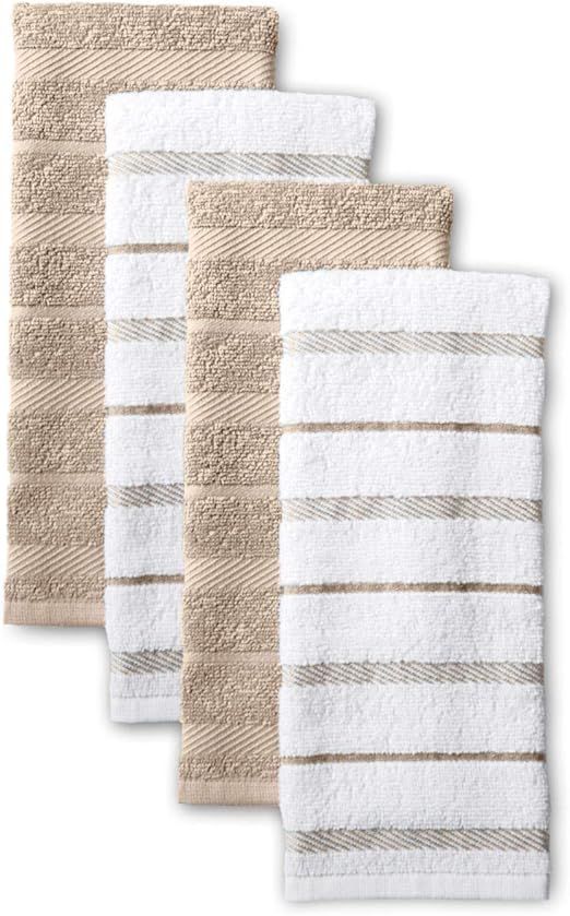 KitchenAid Albany Kitchen Towel Set, Set of 4, Milkshake 4 Count | Amazon (US)