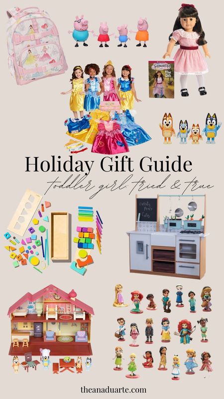 Holiday gift guide for toddler girls, our tried and true toys! 

Christmas gift guide// Christmas gifts// gift guide//
Christmas// holiday gift guide// toddler girl gift guide//
play kitchen// toys // Peppa pig // Bluey // American Girl doll // Disney princess 

#LTKGiftGuide #LTKkids #LTKHoliday