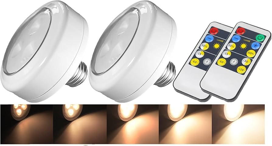 Led Puck Lights Battery Operated Light Bulbs With Remote, Battery Light Bulbs For Non-hardwired L... | Amazon (US)