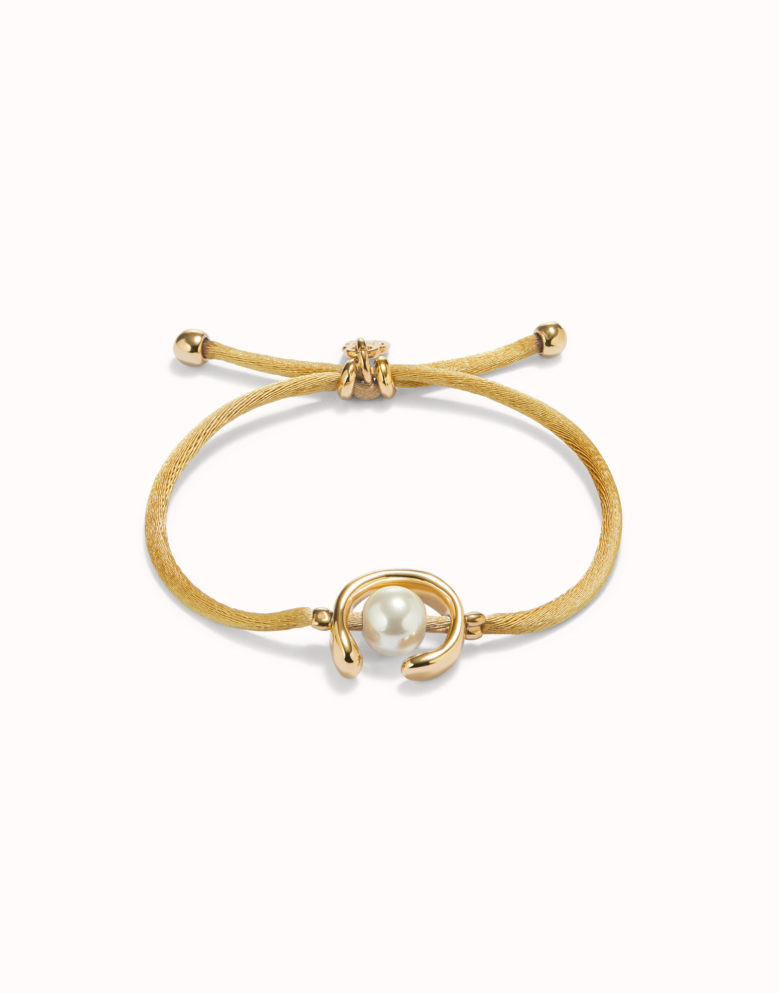 Camel cord bracelet with a pearl | UNOde50