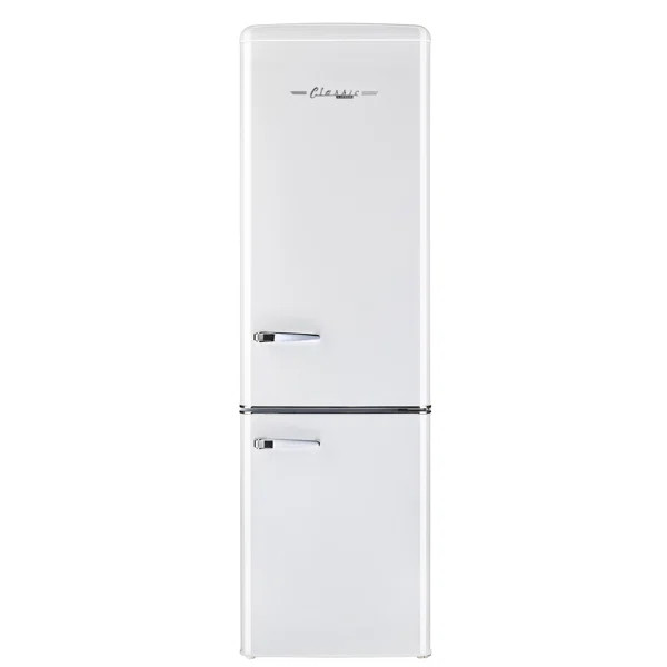 Classic Retro 21.6" Manual Defrost 8.7 cu. ft. Energy Star Certified Bottom Freezer Refrigerator | Wayfair Professional