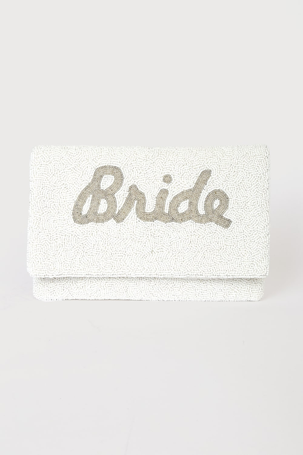 Bride To Bead White & Silver Beaded Clutch | Lulus (US)