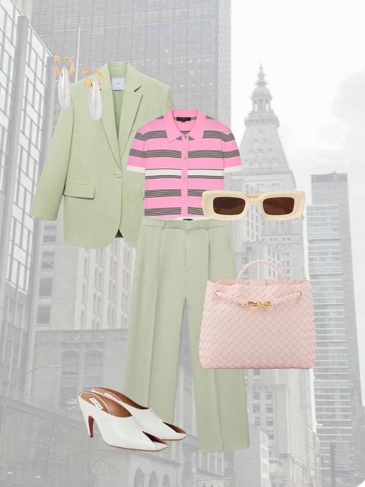 Friday business casual. A mix of light green/pistachio with pink looks so elegant and refreshing🍐🌸

#LTKSummerEdit #LTKOver40 #LTKSeasonal