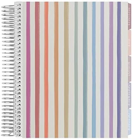 7" X 9" 12-Month Spiral Bound Life Planner ( Jan 2023 - Dec 2023 ) - Watercolor Stripes Colorful ... | Amazon (US)