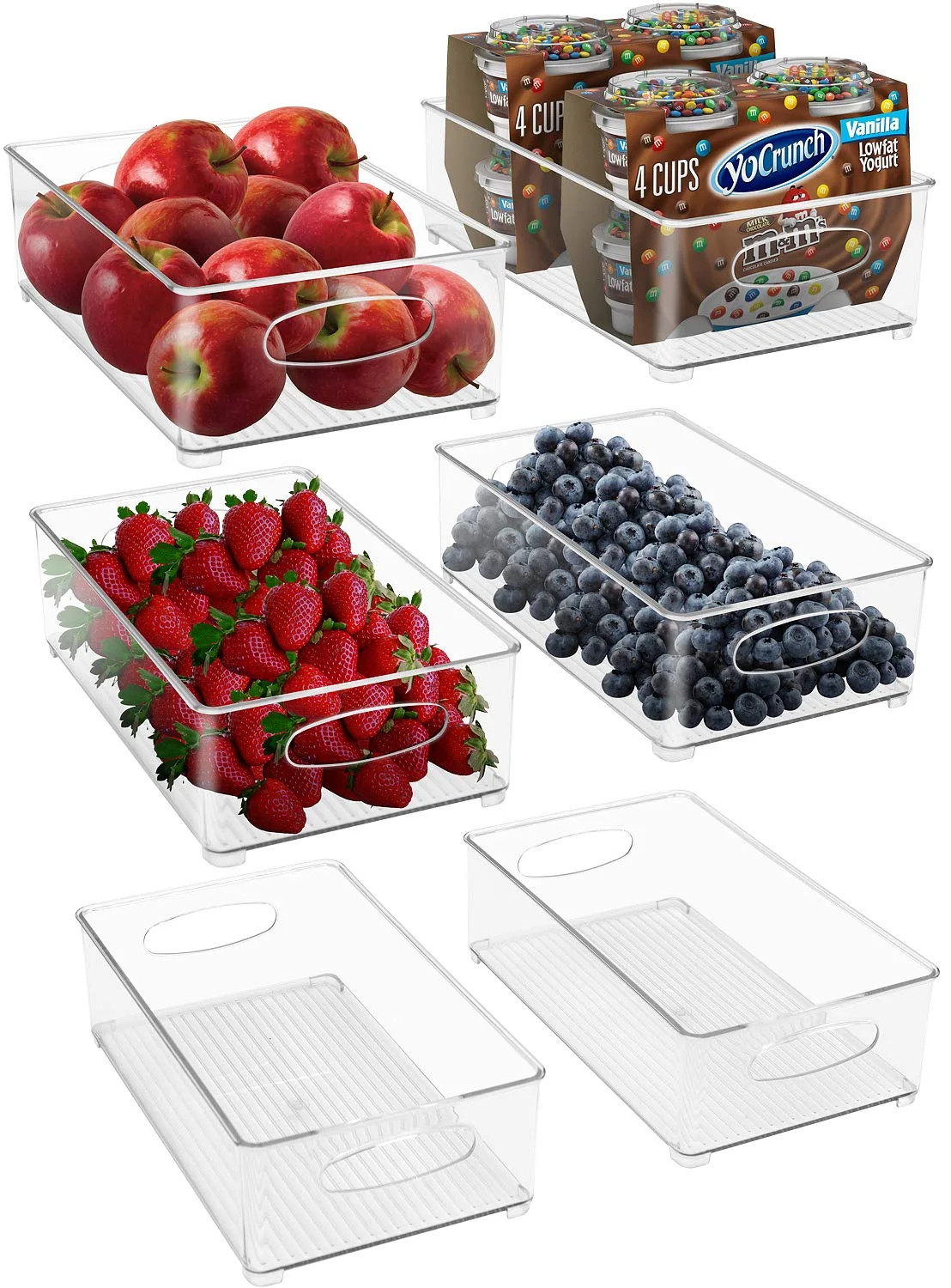 Sorbus Clear Stackable Plastic Storage Bins, Pantry Organizer Bin Containers | Walmart (US)