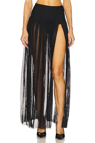 Pleated Long Skirt With Slit
                    
                    Norma Kamali | Revolve Clothing (Global)