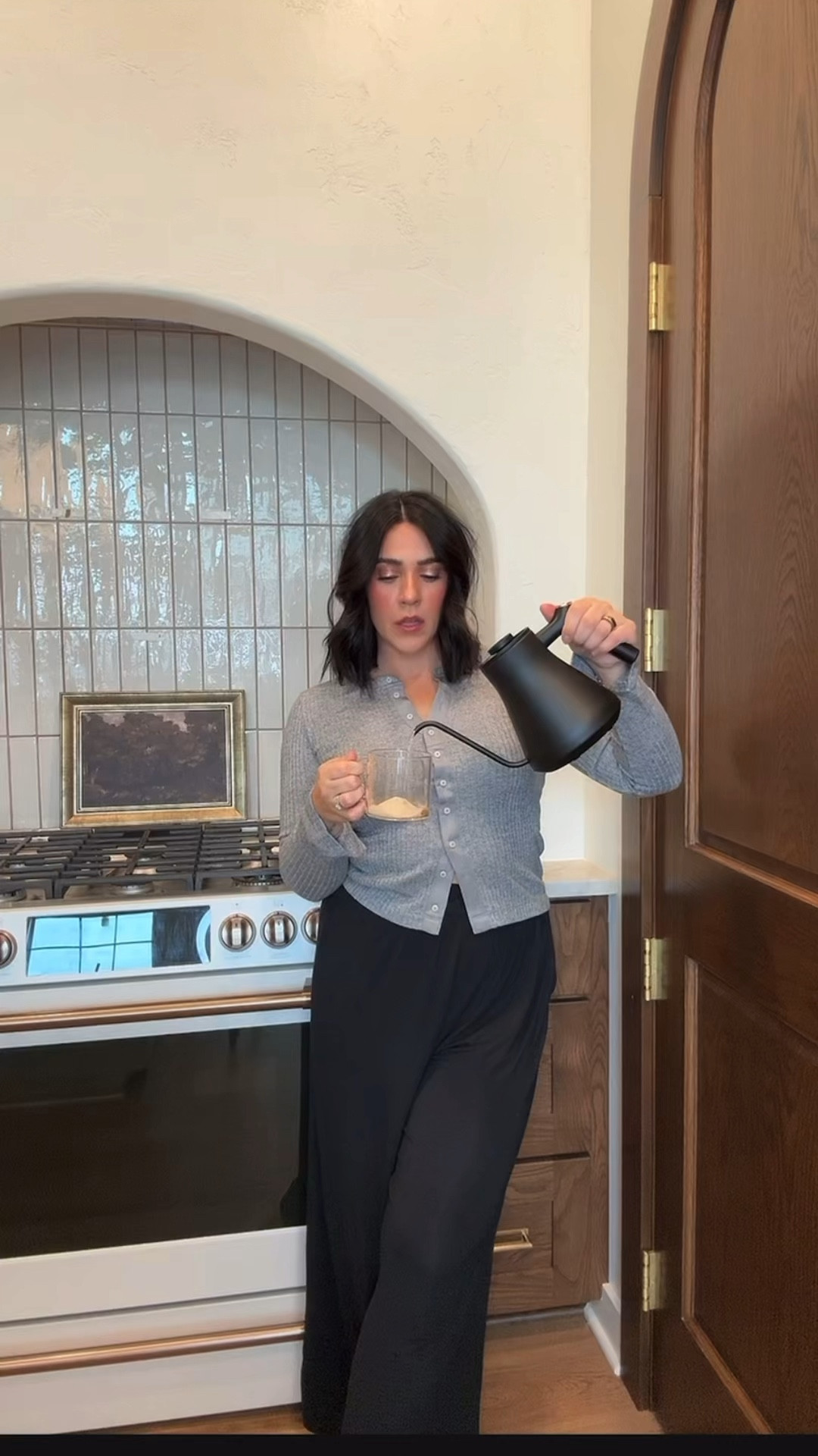 Top has a slight shimmer and I wear a M - perfect little Christmas top. 

Pants are my PJs: size M code NINA30. 

#LTKStyleTip #LTKHoliday #LTKMidsize