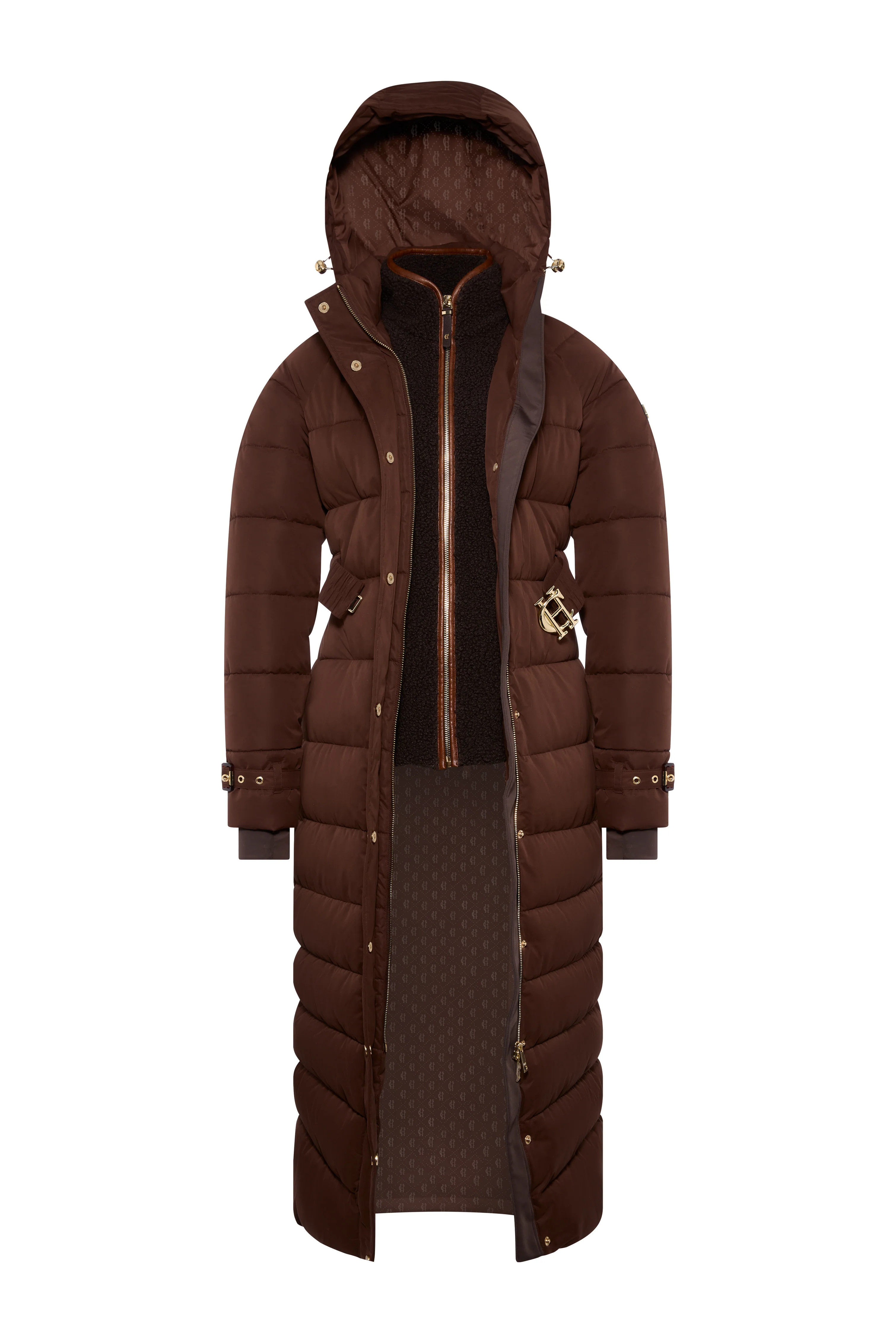 Arosa Luxe Longline Coat (Walnut) | Holland Cooper