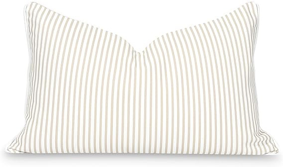 Hofdeco Premium Fall Coastal Patio Indoor Outdoor Lumbar Pillow Cover Only, 12"x20" Water Repelle... | Amazon (US)