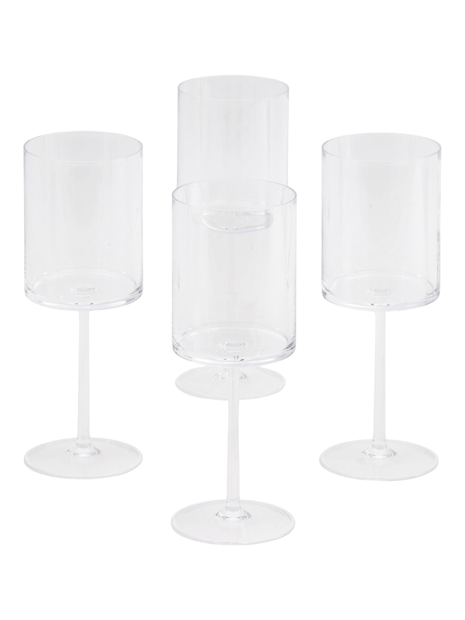 Set Of 4 Flat Acrylic Wine Glasses | TJ Maxx