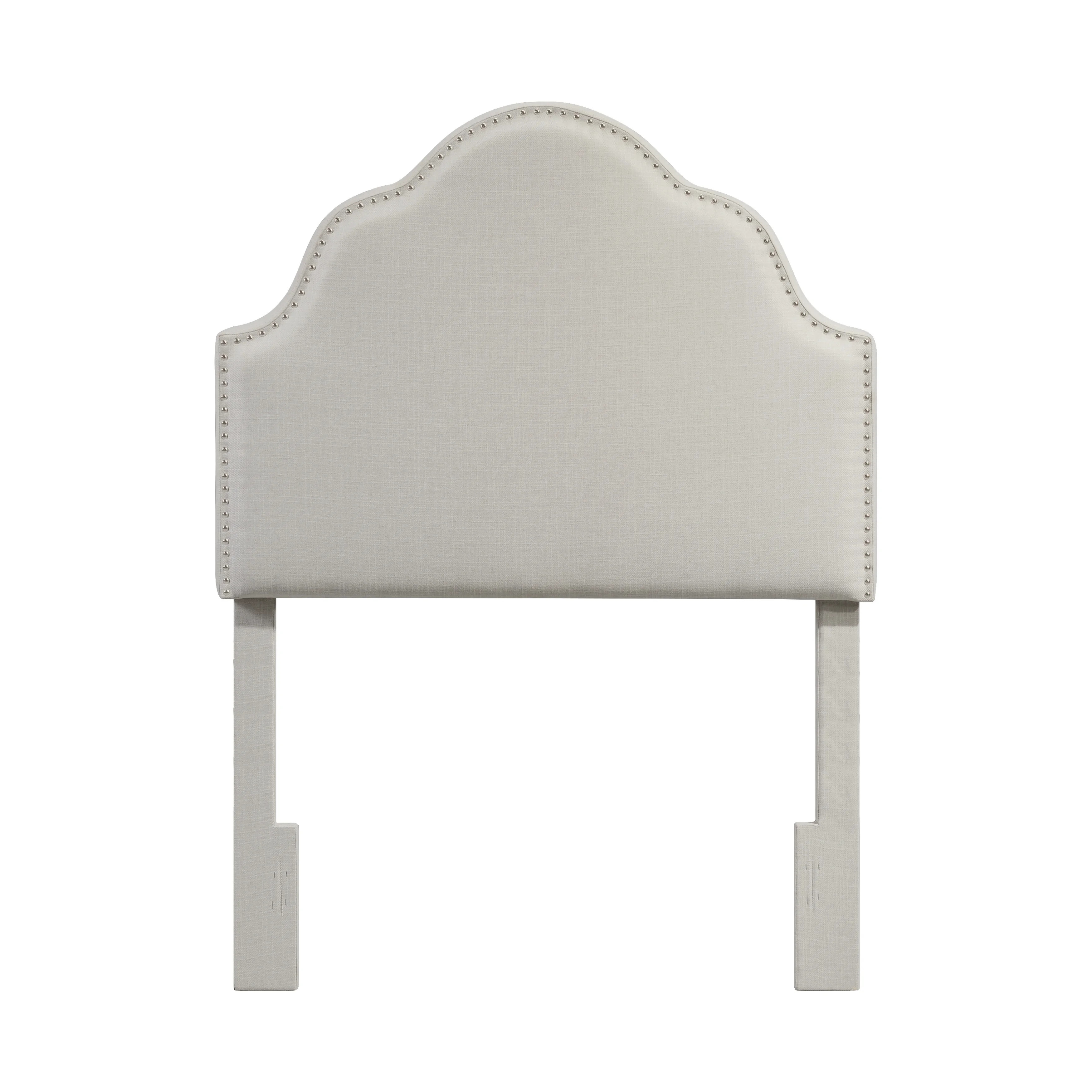 Home Meridian Twin Glam Upholstered Headboard - White | Walmart (US)