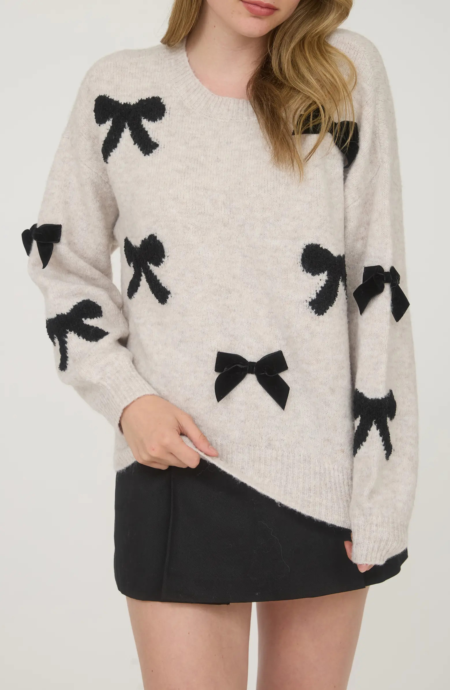 Blu Pepper Bow Embellished Sweater | Nordstromrack | Nordstrom Rack