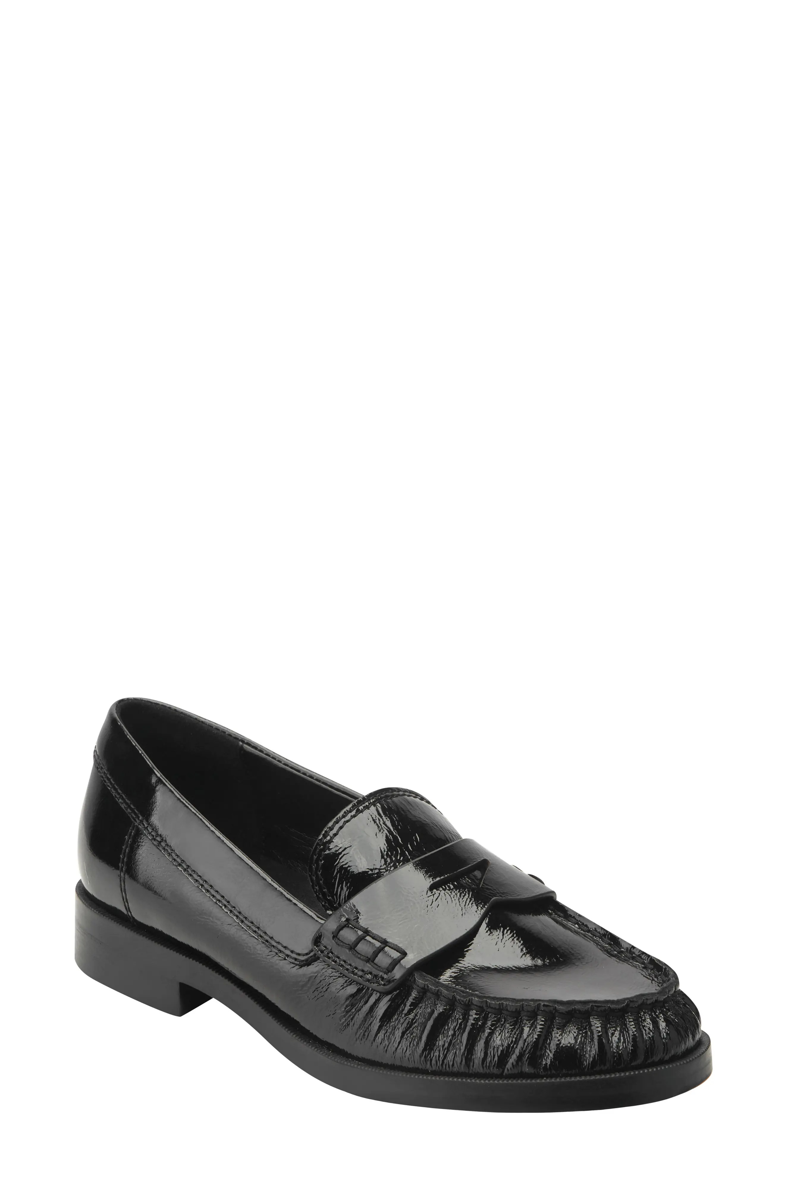 Marc Fisher LTD Nell Penny Loafer in Black at Nordstrom, Size 5 | Nordstrom