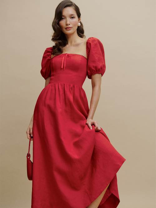 Marella Linen Dress | Reformation (Global)