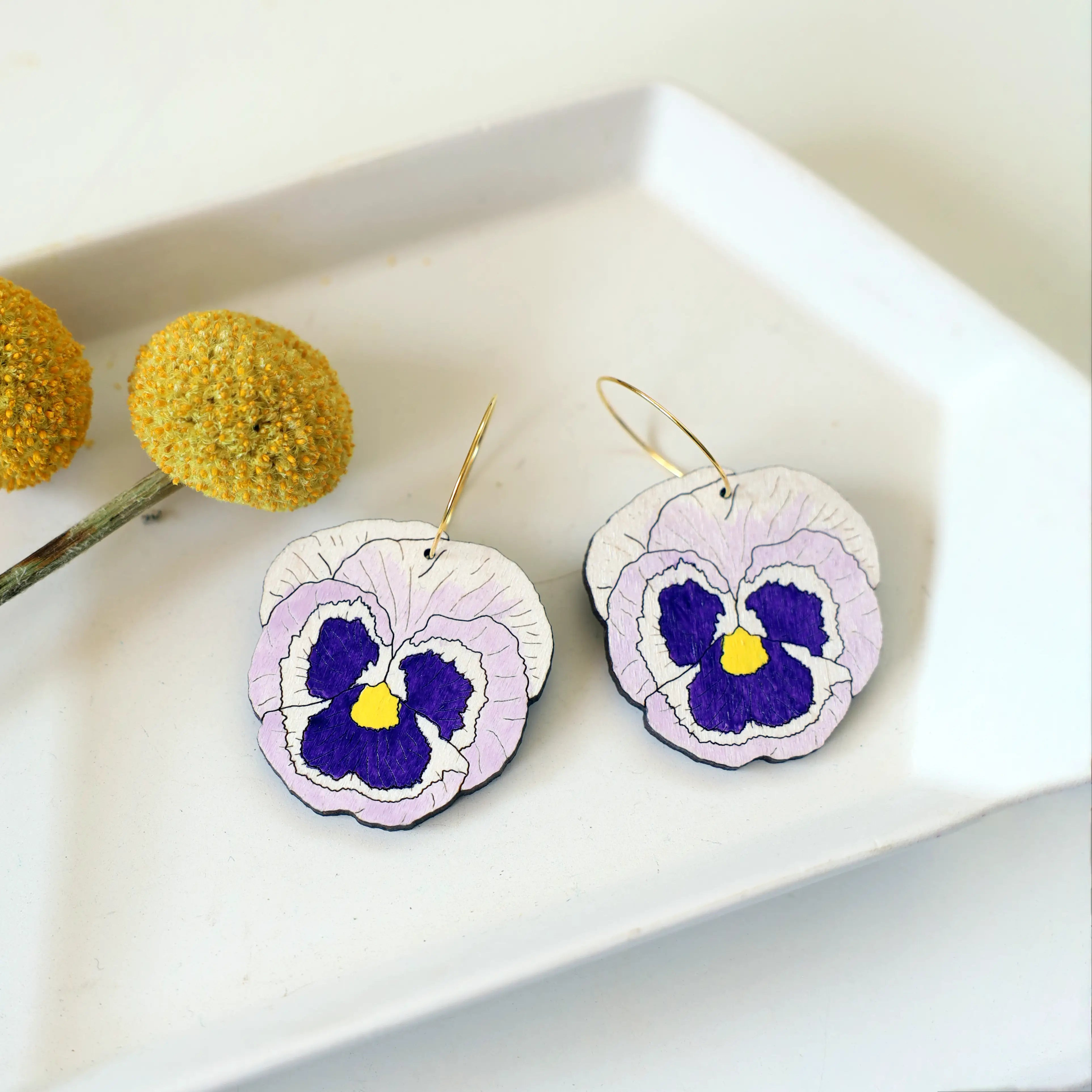 Pansy Hoop Earrings | Le Chic Miami
