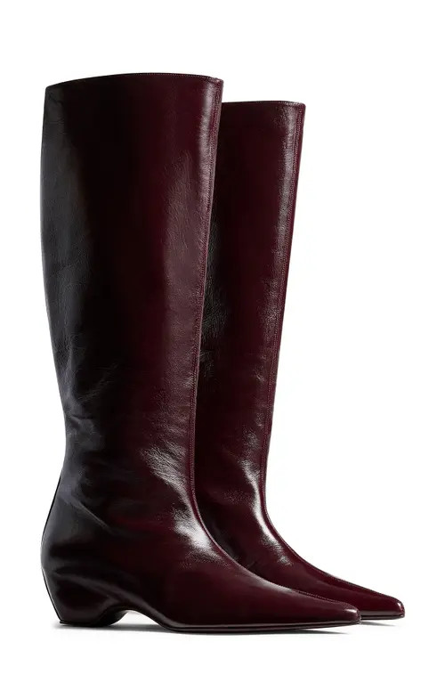 Khaite Sybil Pointed Toe Boot in 531 Bordeaux at Nordstrom, Size 36.5 | Nordstrom
