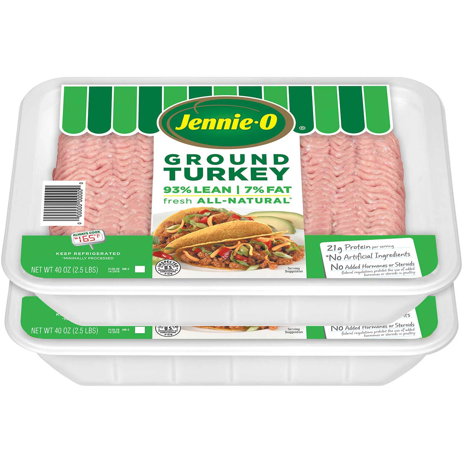 Jennie-O 93/7 Ground Turkey, 2.5 lbs., 2 pk. | Sam's Club