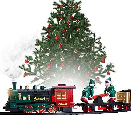 Christmas Train Set for Under The Tree with Lights, and Sounds - Holiday Train Around Christmas T... | Amazon (US)