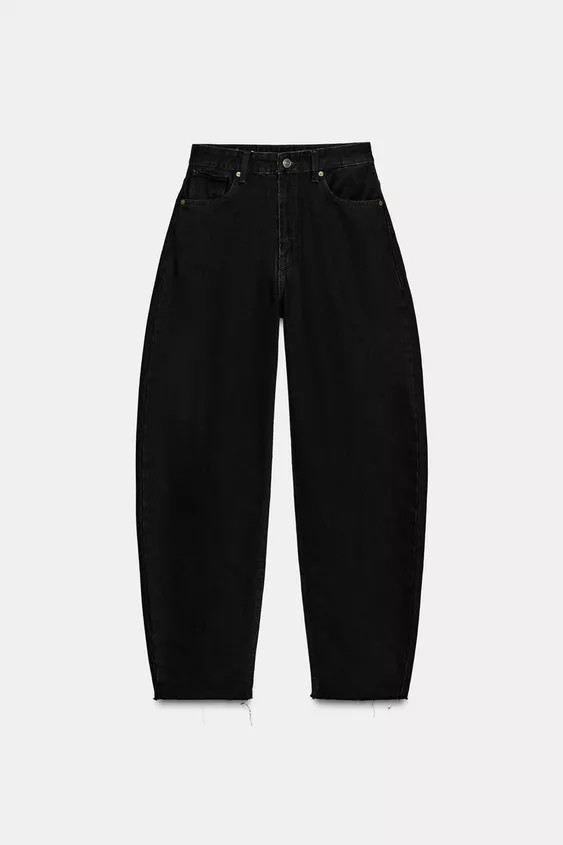 TRF HIGH-WAIST BARREL JEANS | Zara UK