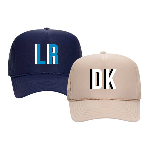 Shadow Monogram Trucker Hat | Sprinkled With Pink